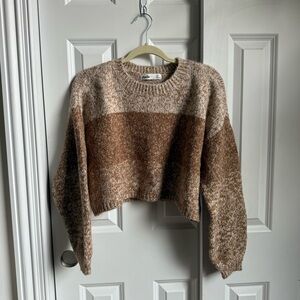 Brown/ Cream Striped Sweater